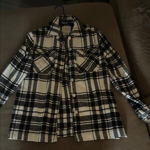 Plaid Black and White Blazer